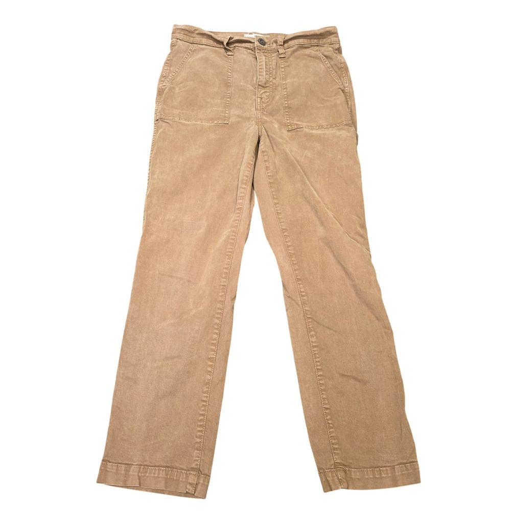 Madewell Straight Leg Patch Pocket Pants Women's Size 28 Khaki Tan Utility